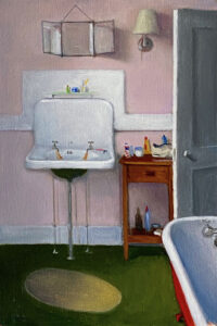 JOSEPH KEIFFER
Pink Bath, Red Tub
oil on canvas, 15 x 10 inches
$1500