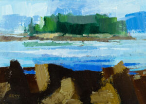 PHILIP FREY
Pond Island
oil on linen panel, 5 x 7 inches
$600