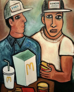 MATT BARTER
Fast Food Eaters
oil on board, 34 x 28 inches
$2800