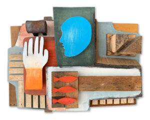 MATT BARTER
Machinations of Cantown No. 2
reclaimed wood relief, found object, paint, 28 x 36 inches
SOLD