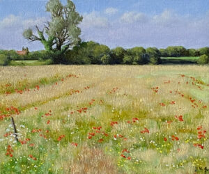 JOSEPH KEIFFER
Wheat Field with Poppies, Normandy
oil on panel, 10 x 12 inches
$1200