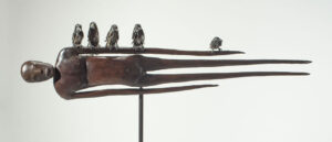 MARK KINDSCHI
Dominant Species, Sparrows
forged and fabricated steel, bronze patina, 58h x 12 x 61 inches
$9800