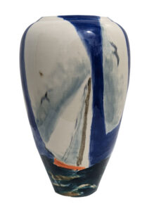 WILLIAM IRVINE
Sailing the Blue I
porcelain vase with Mark Bell, 8 inches
$1500