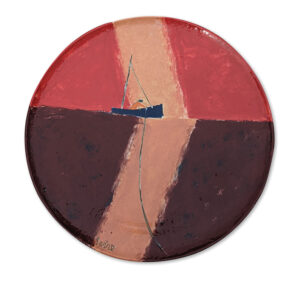 WILLIAM IRVINE
Seascape, Red Sky
porcelain plate with Mark Bell, 12.5 inches
$1800