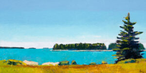 TOM CURRY
Island Thoroughfare
oil on birch panel, 18 x 36 inches
$5800