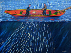 JOHN NEVILLE
Picking A Net
oil on canvas, 18 x 24 inches
$4000