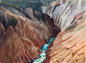 WILLIAM MUIR
Western Mountain River
watercolor on paper, 20 x 27 inches
$1600