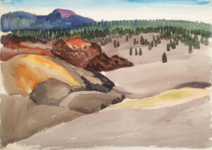 EMILY MUIR
Arid Fields and Mountains
watercolor, 15 x 21
$850
