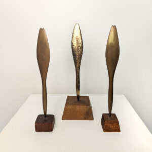 CLARK FITZ-GERALD (1917–2004)
Ash Seeds
cast bronze, 9h x 3 x 3 and 9h x 1.5 x 1.5 inches
$950 each