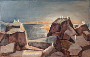 EMILY MUIR (1904–2003)
Gulls on Rock
oil on canvas, 24 x 36 inches
signed lower left
$5400