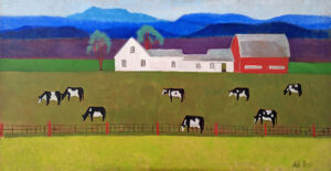 EMILY MUIR (1904–2003)
Farm and Cows
oil on canvas, 24 x 48 inches
signed lower right
$5800