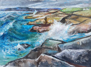 EMILY MUIR (1904–2003)
Surf on Granite
oil on canvas, 19 x 26 inches
signed middle left
$3200