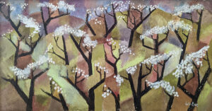 EMILY MUIR
Apple Trees in Bloom
oil on board, 17.5 x 33.5 inches