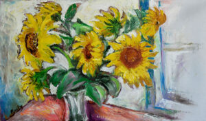 EMILY MUIR
Still Life with Sunflower
oil on canvas, 24 x 30 inches
signed lower left
$3400