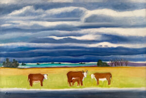 EMILY MUIR (1904–2003)
Cattle and Calf
oil on canvas, 26 x 36 inches
signed lower left
SOLD