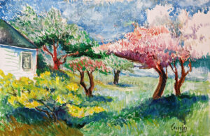 EMILY MUIR
Crabapple Spring
oil on canvas, 18 x 28 inches
signed lower right
$3000