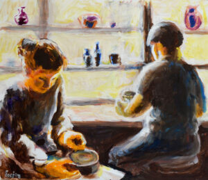 EMILY MUIR
Pottery Studio
oil on canvas, 20 x 23 inches
signed lower left
$1600