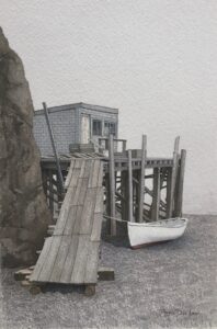 GREGORY DUNHAM
Eastport Wharf, Fog Over the Water
watercolor, 11.25 x 7.5 inches
SOLD