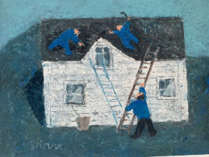 WILLIAM IRVINE
Working on the Roof
oil on board, 12 x 16 inches
$3000