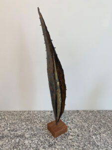 CLARK FITZ-GERALD (1917–2004)
Milkweed Pod with Tuber
steel with brazing, 23.5h x 3 x 3 inches
$2200