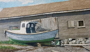 GREGORY DUNHAM
Old Fish House, Eastport
watercolor, 4 x 7 inches
$800