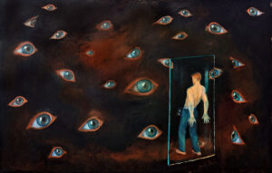 EMILY MUIR (1904–2003)
Eyes Watching
oil on board, 19 x 28 inches
$3600