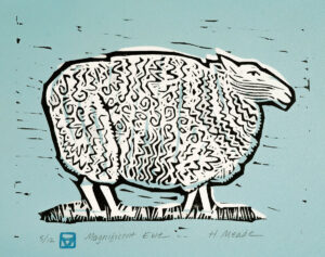 HOLLY MEADE
Magnificent Ewe
woodblock print, 7 x 8 inches
edition of 12
$500