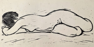 HOLLY MEADE
Nude
woodblock print, 10 x 23 inches
edition of 12
$500