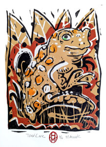 HOLLY MEADE
Toad Love
woodblock print, 11 x 8 inches
edition of 16
$400