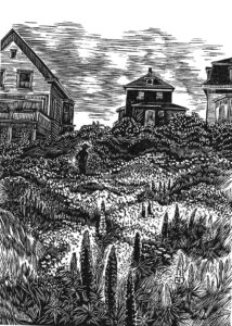 SIRI BECKMAN
Hillside
wood engraving, 4 x 3 inches
limited edition of 100
$300