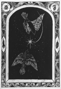 SARAH LAFONTAINE
Starlings Catching Stars
woodblock print, 20 x 15 inches
edition of 50
$180
