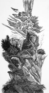 SIRI BECKMAN
Pinnacle
wood engraving, 10 x 5 inches
limited edition of 100
$1200 framed