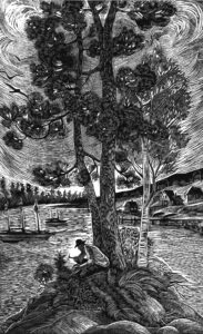 SIRI BECKMAN
The Tinker of Salt Cove
wood engraving, 8 x 5 inches
limited edition of 100
$550