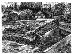 SIRI BECKMAN
Town Line, Spring
wood engraving, 3 x 4 inches
limited edition of 100
$300