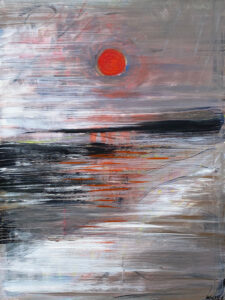KATHERINE WILKES
The Red Sun of August
acrylic on board, 24 x 18 inches
$1100