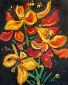 PHILIP BARTER (1939–2024)
Open Tulips
1989, oil on canvas, 30 x 24 inches
from a private estate
$6000