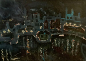 PHILIP BARTER (1939–2024)
Saint John’s Bay at Midnight
ca. 1990s, oil on canvas, 27 x 38 inches
from a private estate
$8000