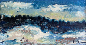 PHILIP BARTER (1939–2024)
Winter Landscape
1989, oil on board, 5 x 7.5 inches
from a private estate
$2000
