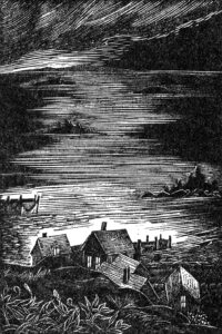 SIRI BECKMAN
Fishing Village
wood engraving, 3 x 2 inches
limited edition of 50