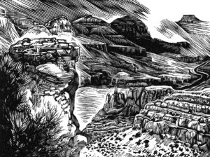 SIRI BECKMAN
Grand Canyon
wood engraving, 3 x 4 inches
limited edition of 10