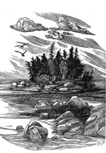 SIRI BECKMAN
Island
wood engraving, 4.25 x 3.25 inches
limited edition