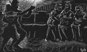 SIRI BECKMAN
Island Dance
wood engraving, 2.25 x 4 inches
limited edition of 100