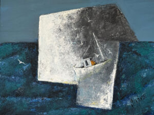 WILLIAM IRVINE
The White Lobster Boat
oil on canvas, 30 x 40 inches
$8000