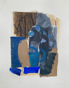 ROSIE MOORE
Black and Blue Still Life
mixed media on paper, 18 x 14 inches
$1600