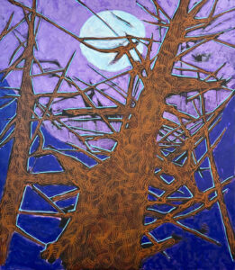 RICHARD KEEN
King Pine, Cold Moon
acrylic and oil on canvas, 48 x 42 inches
$7000