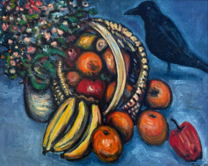 PHILIP BARTER (1939–2024)
Basket of Fruit
1988, oil on canvas, 24 x 30 inches
$8000