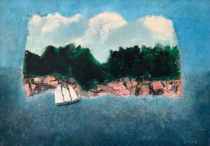 WILLIAM IRVINE
Passing Spruce Island
oil on board, 24 x 34 inches
$5200
