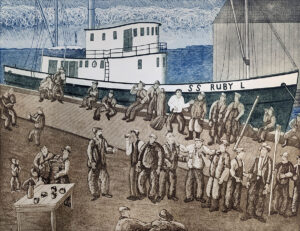 JOHN NEVILLE
Jess Returns Home
etching, 18 x 24 inches
edition of 50
$2000