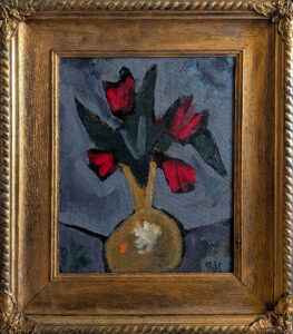 PHILIP BARTER (1939–2024)
Floral with Gold Frame
acrylic on board, 12 x 10 inches
$2000