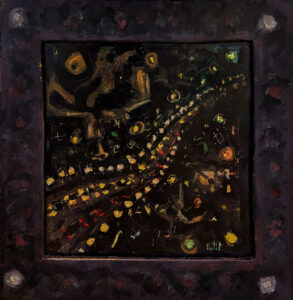 PHILIP BARTER (1939–2024)
High Street, New Year’s Eve
acrylic on board, 24 x 24 inches
$5400
